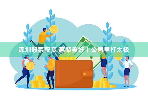 深圳股票配资 惠聚美好丨公园里打太极